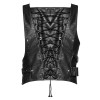 Men Gothic Vest Vintage Pu Leather Vest Men sleeveless Vest Tops Punk Cosplay Club Vest Steampunk